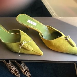 Prada Kitten Heel Slip-Ons